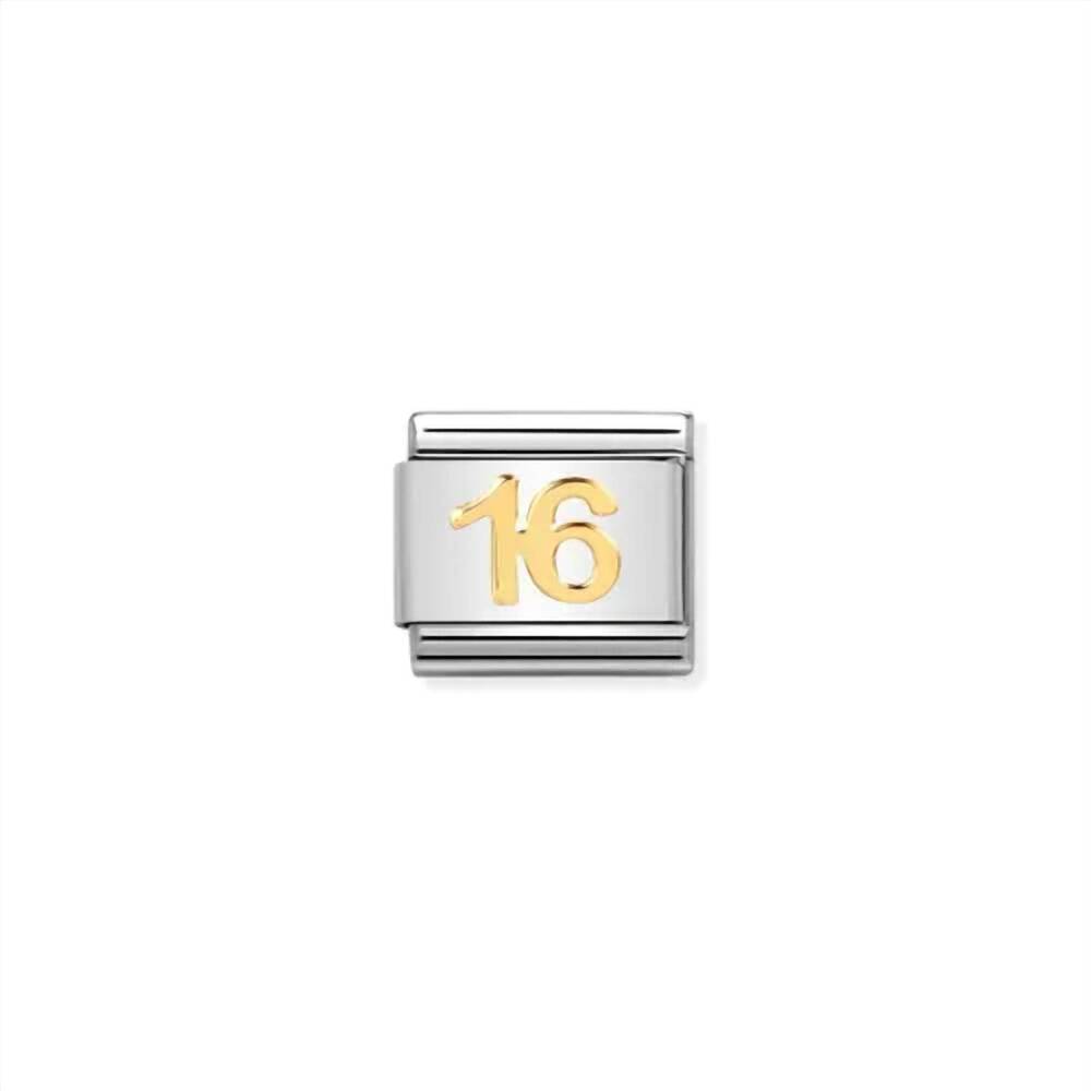 NEW NOMINATION unisex celebrate links bracelet in 16 gold